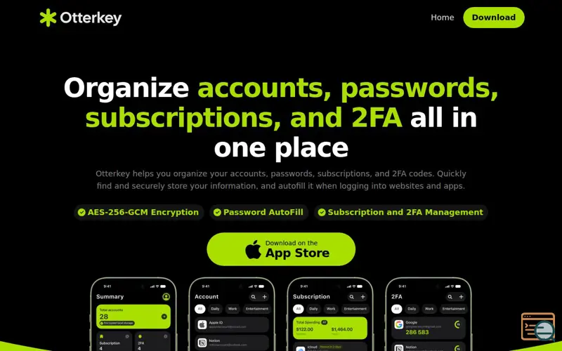 Screenshot of Otterkey - One place for everything digital