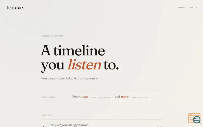 Screenshot of tonave