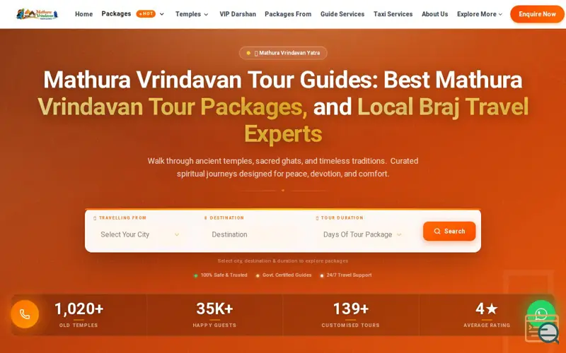 Screenshot of Mathura Vrindavan Tour Guide