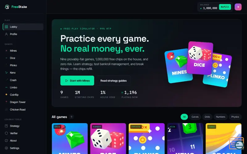 Screenshot of FreeStake