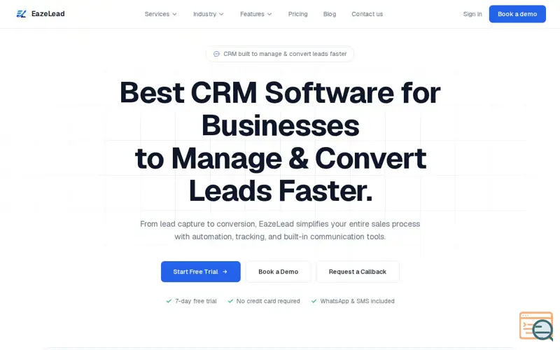 Screenshot of EazeLead: WhatsApp & Leads CRM for SMBs