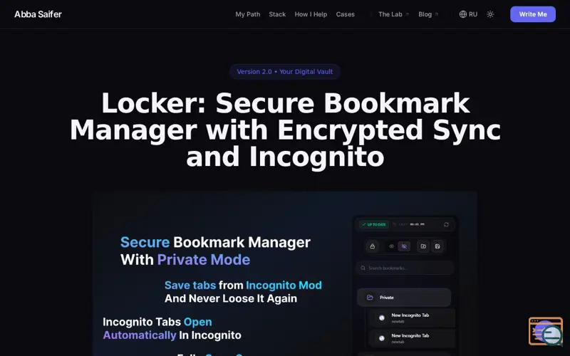 Screenshot of Locker — Better Incognito for Chrome