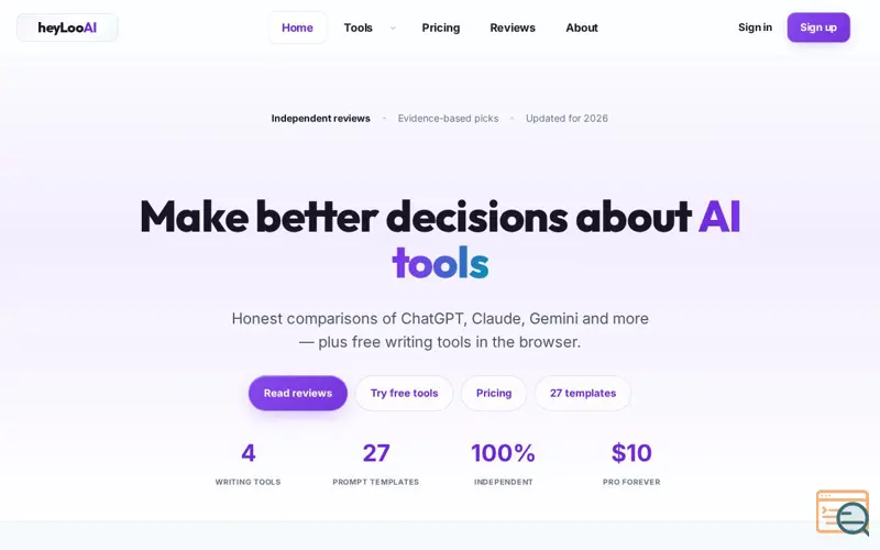 Screenshot of heylooai.com, a launch using Hu-manity.co