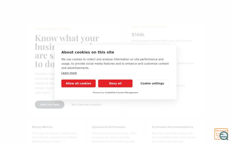 Screenshot of PivotPoint
