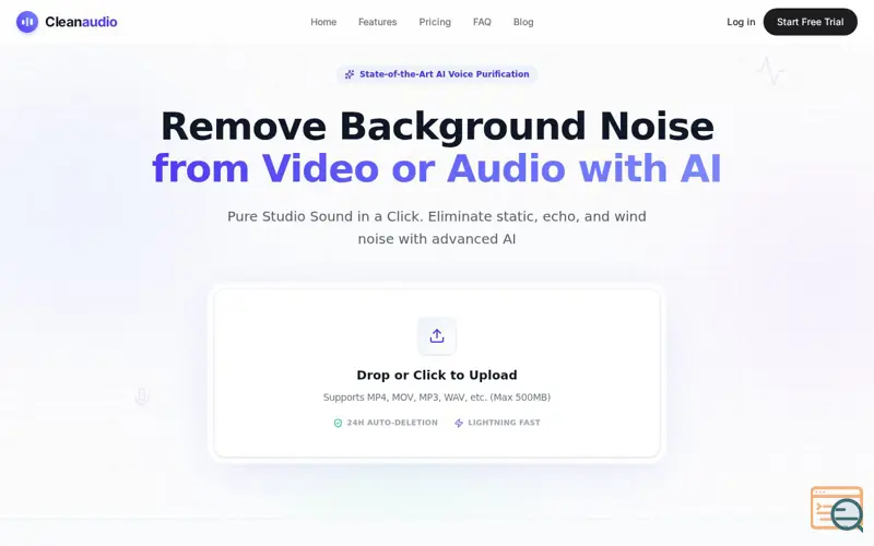 Screenshot of CleanAudio AI