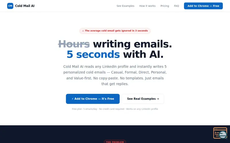 Screenshot of Cold Mail AI