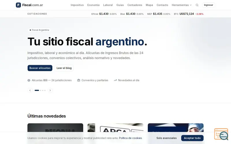 Screenshot of Fiscal