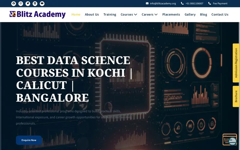 Screenshot of Best data science Insititute in Kochi, a launch using Google reCAPTCHA