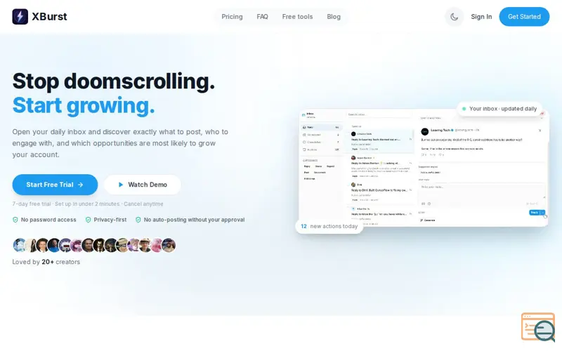 Screenshot of XBurst