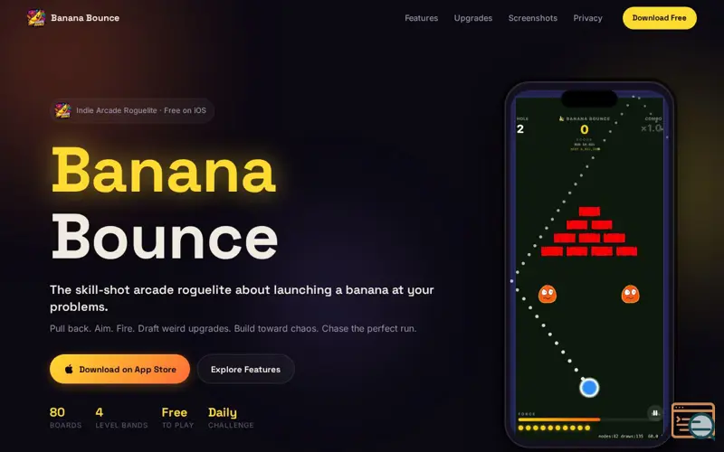 Screenshot of Banana Bounce