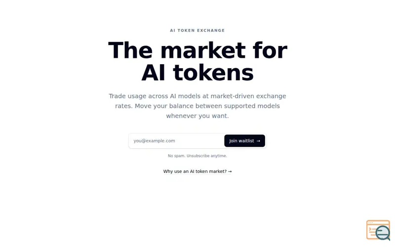 Screenshot of Trade your AI Tokens