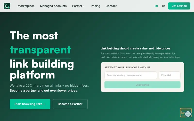 Screenshot of LinksasaService.com