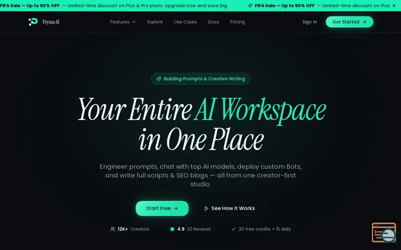 Screenshot of Prymo AI - Unbeatable Thumbnail Studio