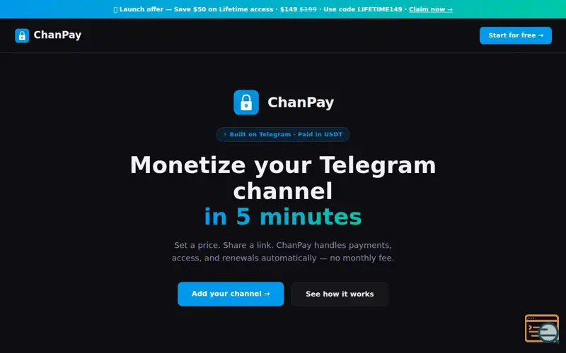 Screenshot of ChanPay