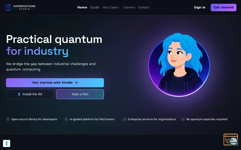 Screenshot of Superpositions Studio — Quantum platform
