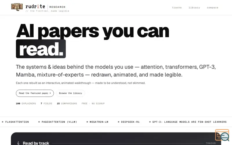 Screenshot of Research
