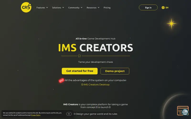 Screenshot of IMS Creators