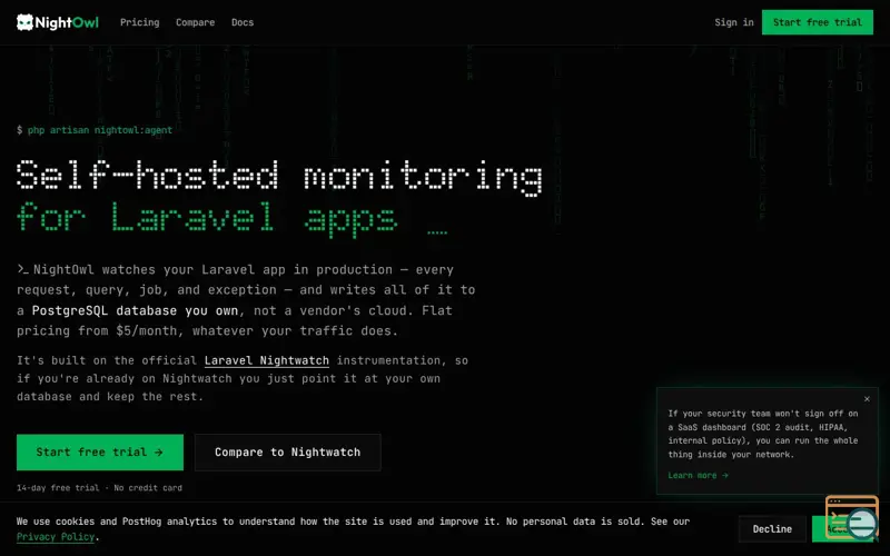 Screenshot of NightOwl