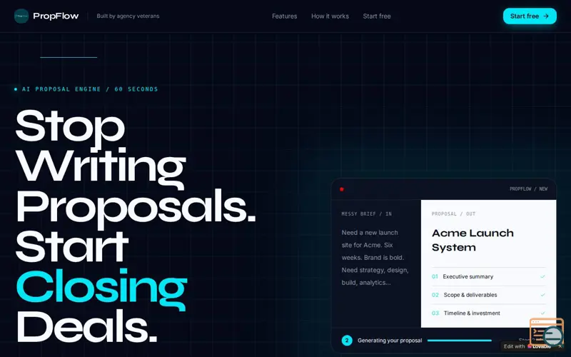 Screenshot of PropFlow — Close Deals, Not Documents