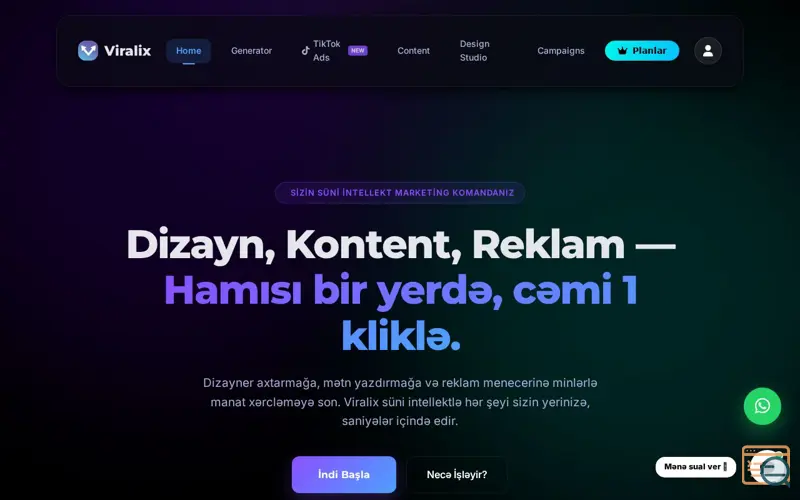 Screenshot of Viralix Aİ 