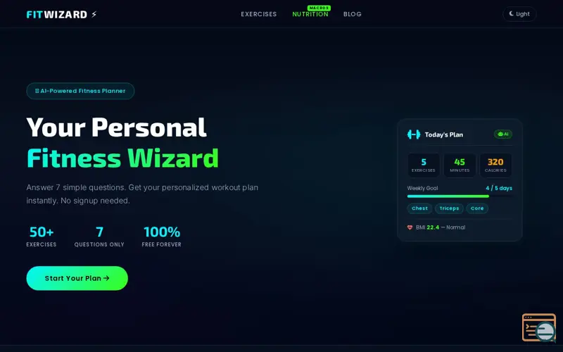 Screenshot of FitWizard