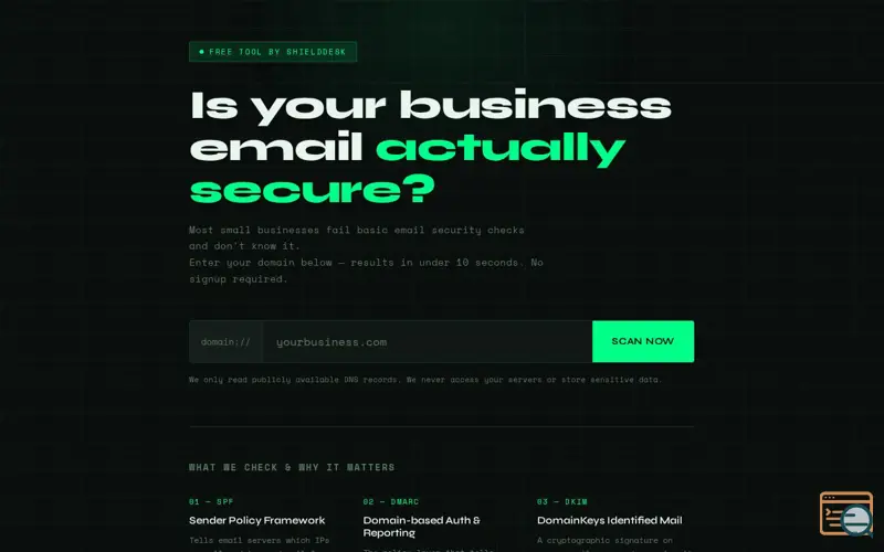 Screenshot of Shielddeskhq