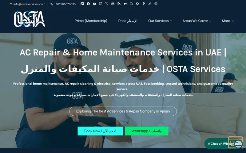Screenshot of خدمات آسطا | Osta Services , a launch using Elfsight