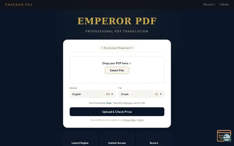 Screenshot of EmperorPDF