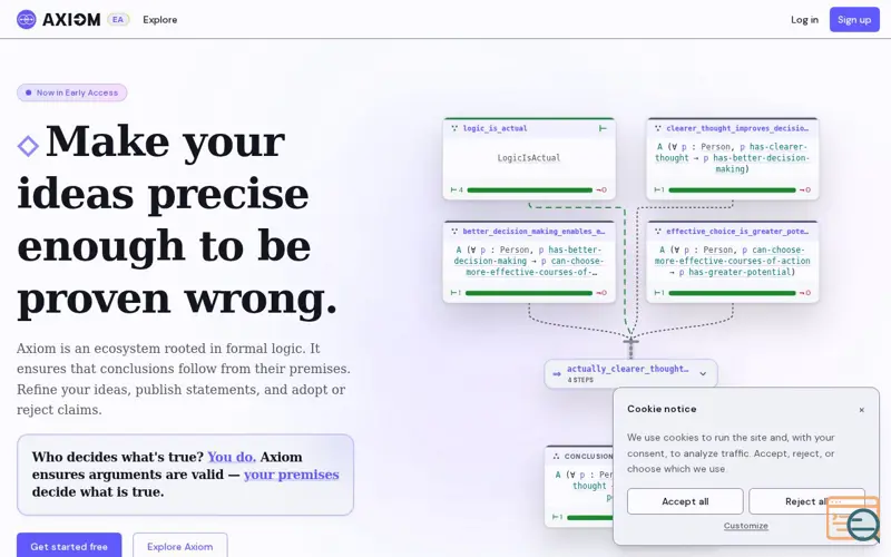 Screenshot of Axiom toolkit