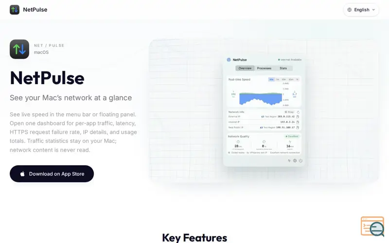 Screenshot of NetPulse