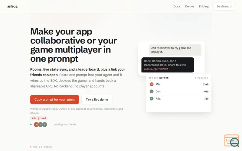 Screenshot of Antics