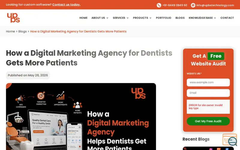 Screenshot of Digital Marketing for Dentists