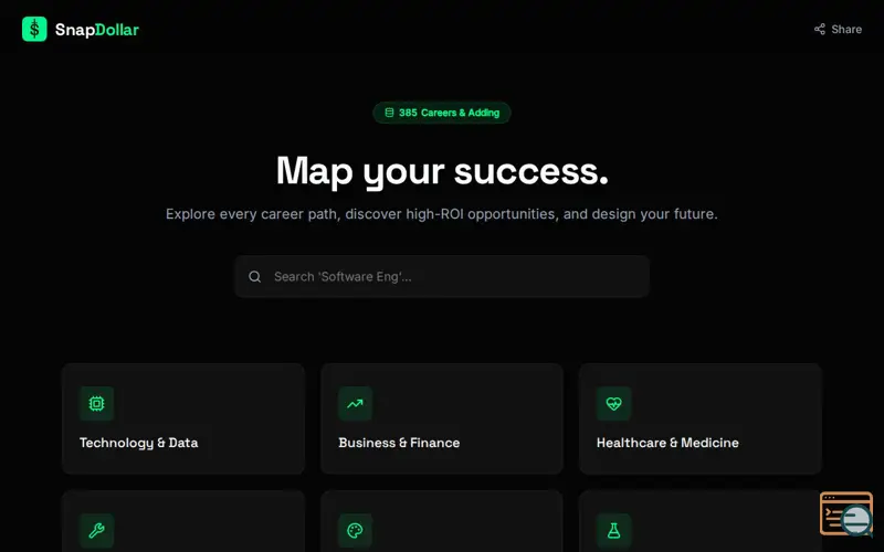 Screenshot of SnapDollar