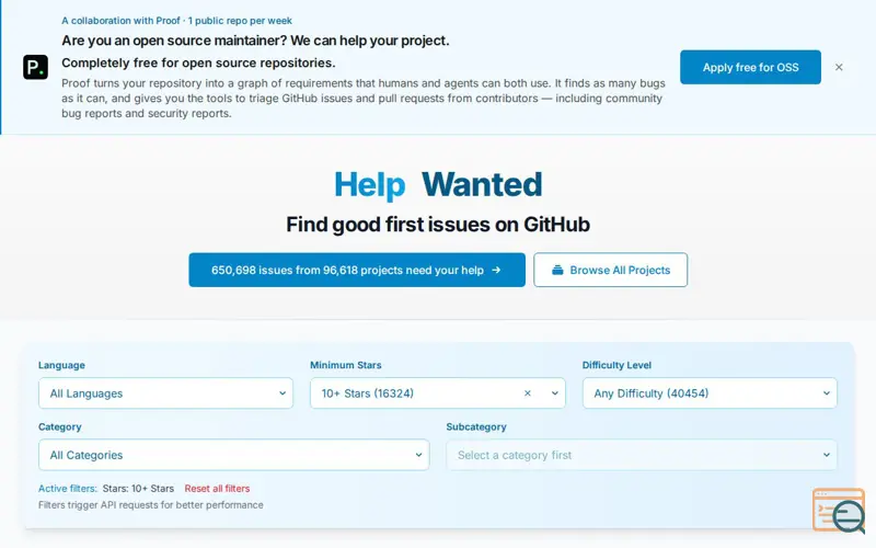 Screenshot of Helpwanted