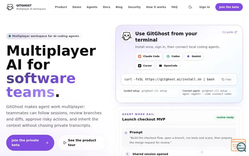 Screenshot of GitGhost AI