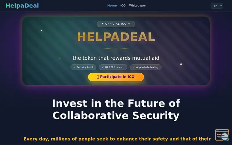 Screenshot of HELPADEAL