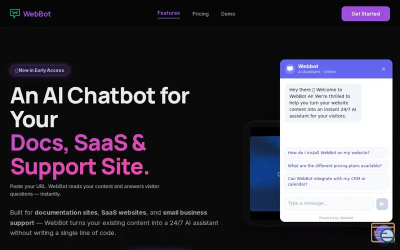 Screenshot of WebBot
