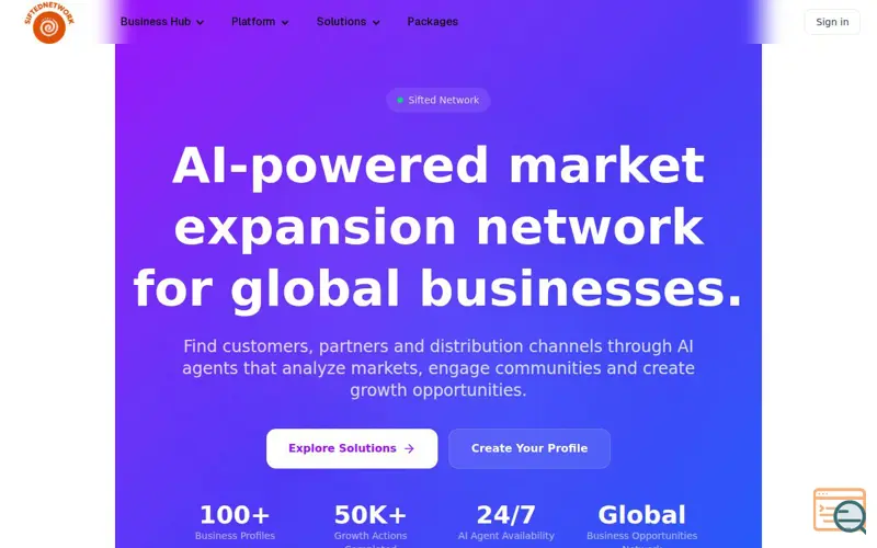 Screenshot of Sifted Network