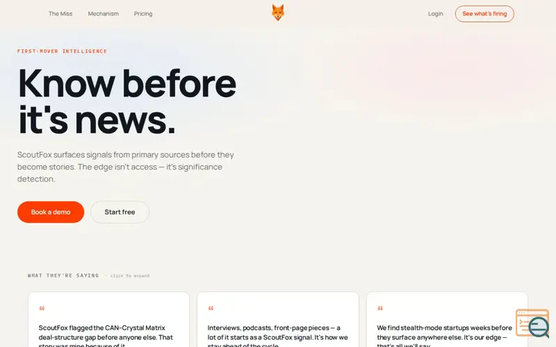 Screenshot of ScoutFox 