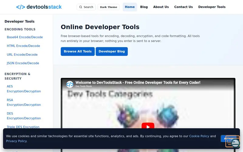 Screenshot of Dev Tools Stack