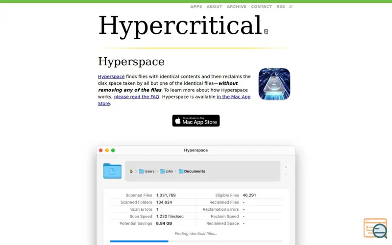 Screenshot of Hyperspace