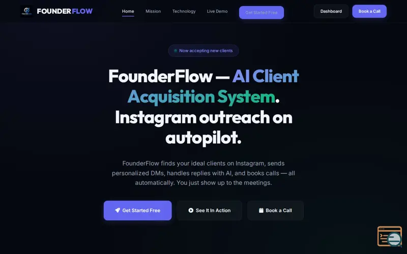 Screenshot of FounderFlow