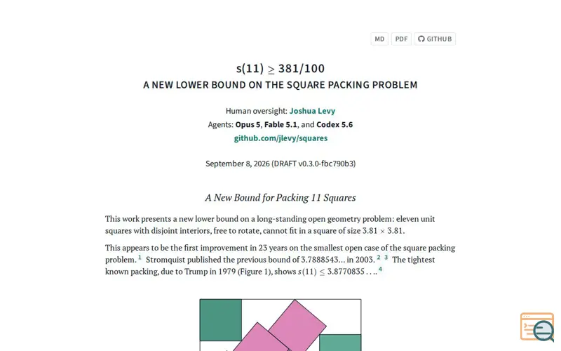 Screenshot of Jlevy, a launch using KPress