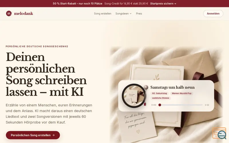 Screenshot of Melodank, a launch using FoundrList