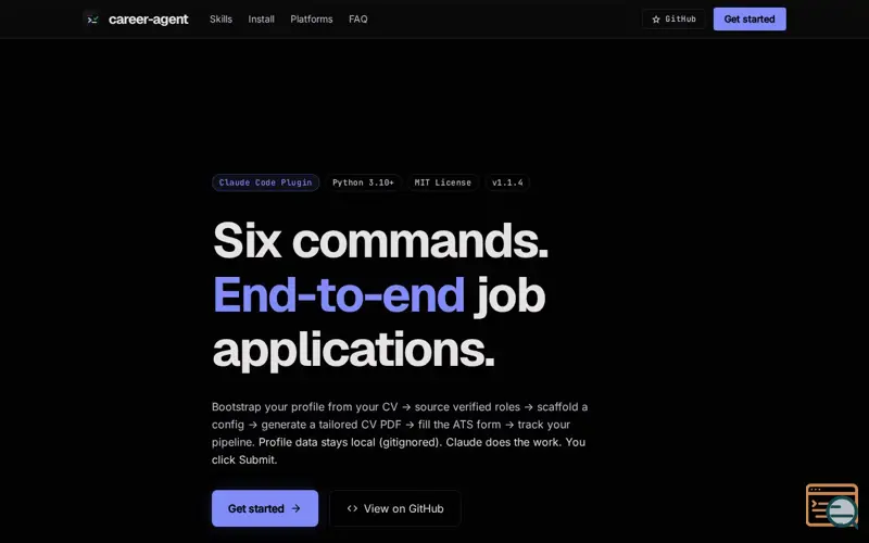 Screenshot of career-agent