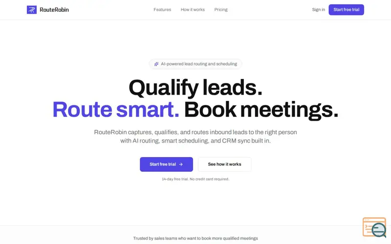 Screenshot of RouteRobin