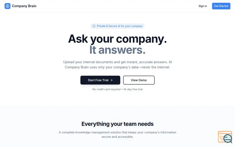 Screenshot of Company Brains