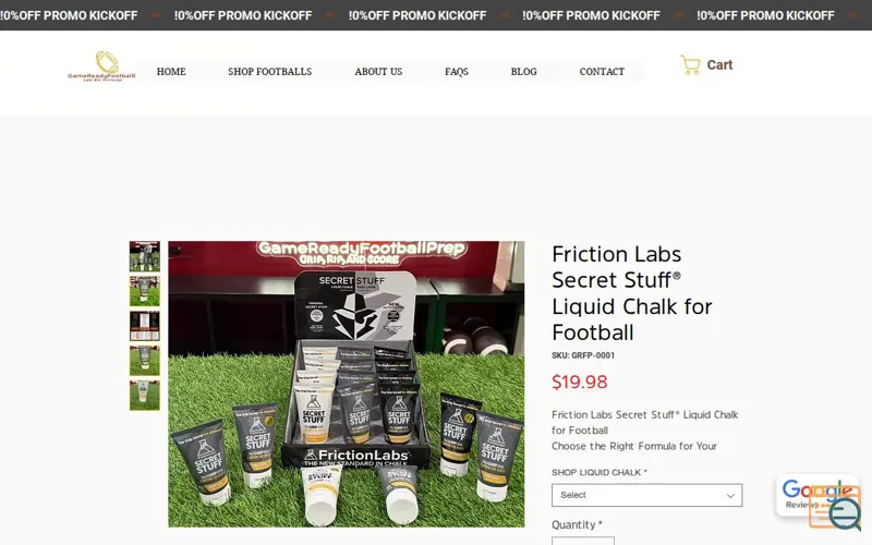Screenshot of Liquid Chalk for Football, a launch using Fera