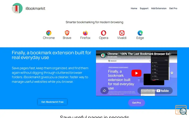 Screenshot of ibookmarkit