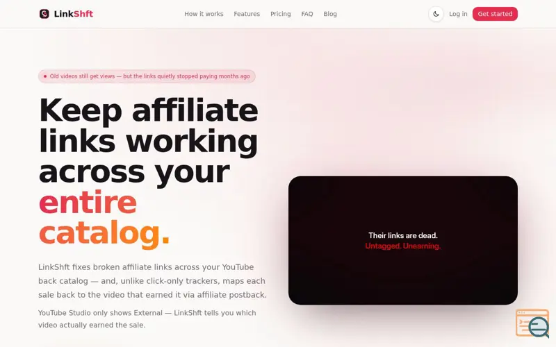 Screenshot of LinkShft